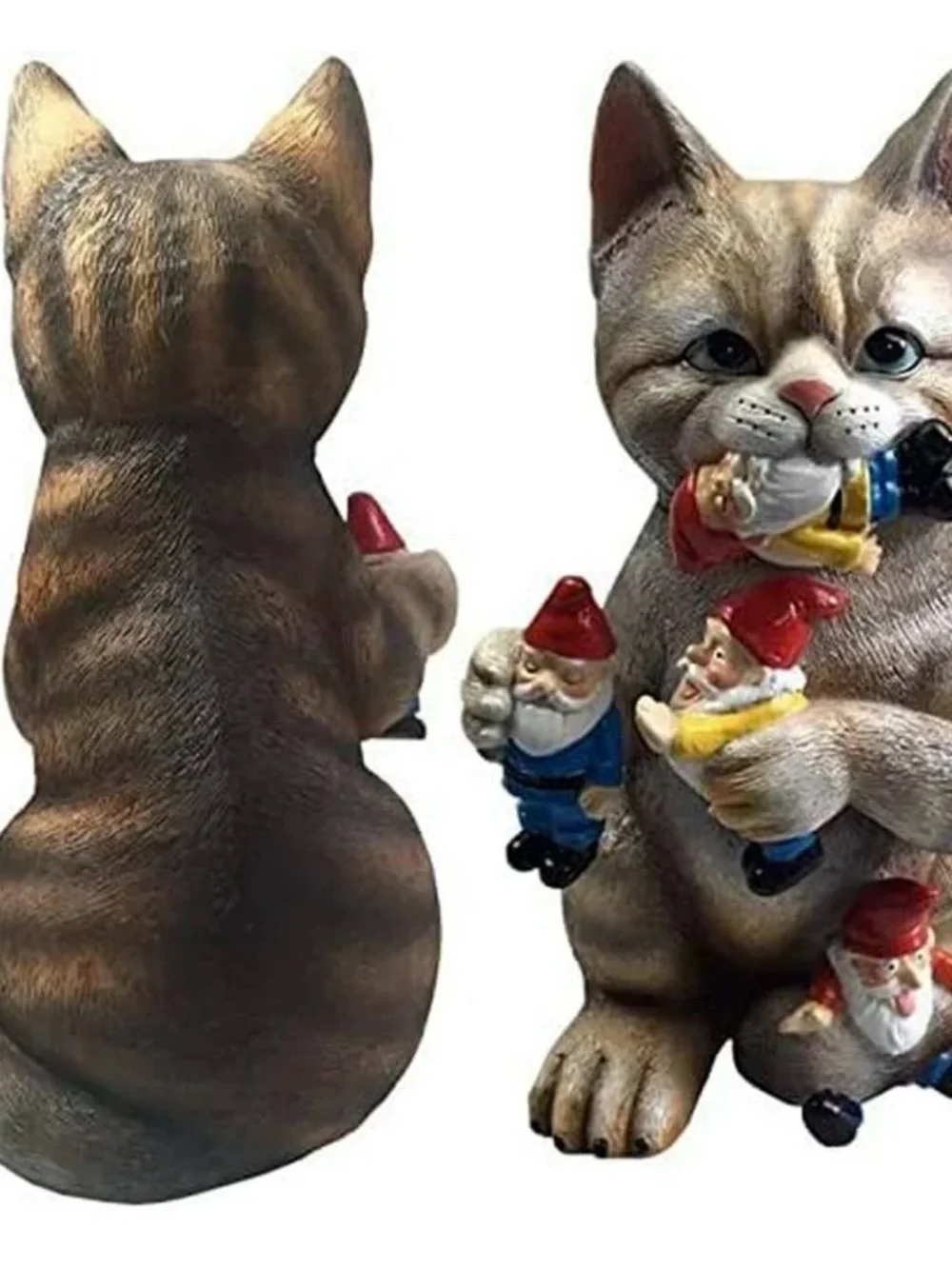 Mischievous Cat Figurine in Tan